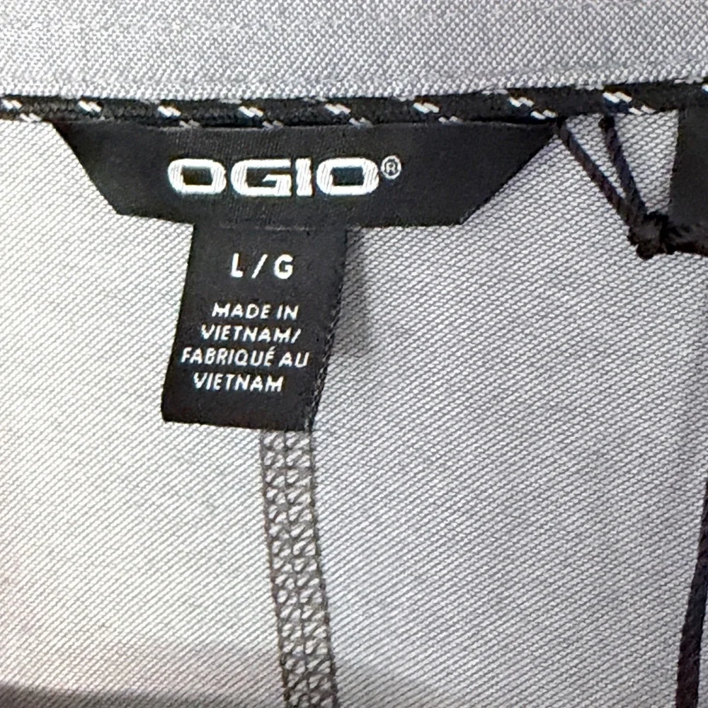 Ogio Shirt NWT Mens Large Grey Long Sleeve‎ Button Down Jersey Golf Performance